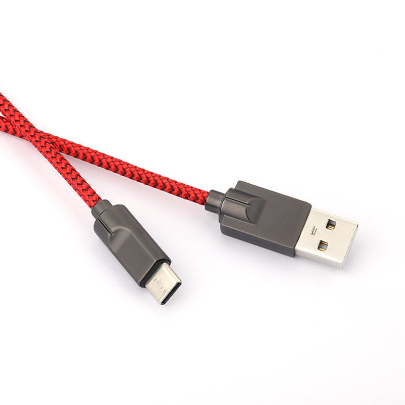 3 Meters Extra Long Zinc Alloy USB Data Cable, Compatible with Apple, Android, and Type-C Devices