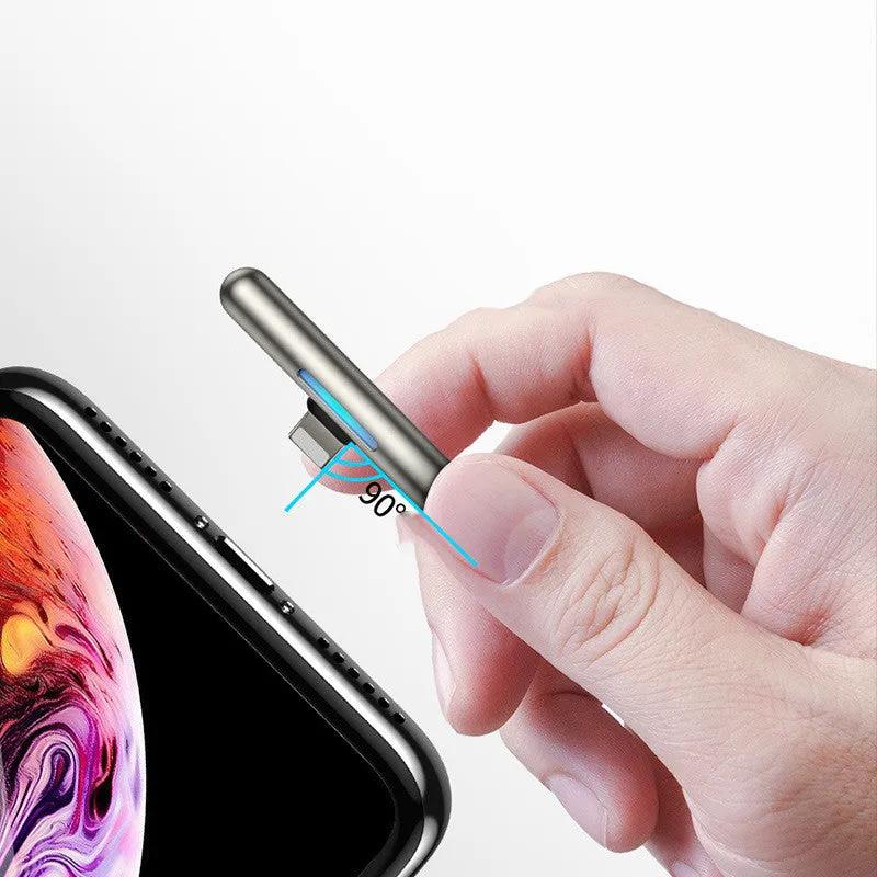 Baseus 90° Elbow Gaming Cable for iPhone - Fast Charging Lightning Cable (1m/2m)-iPhone Charging Cable-Mobile Cords-Dropshipman