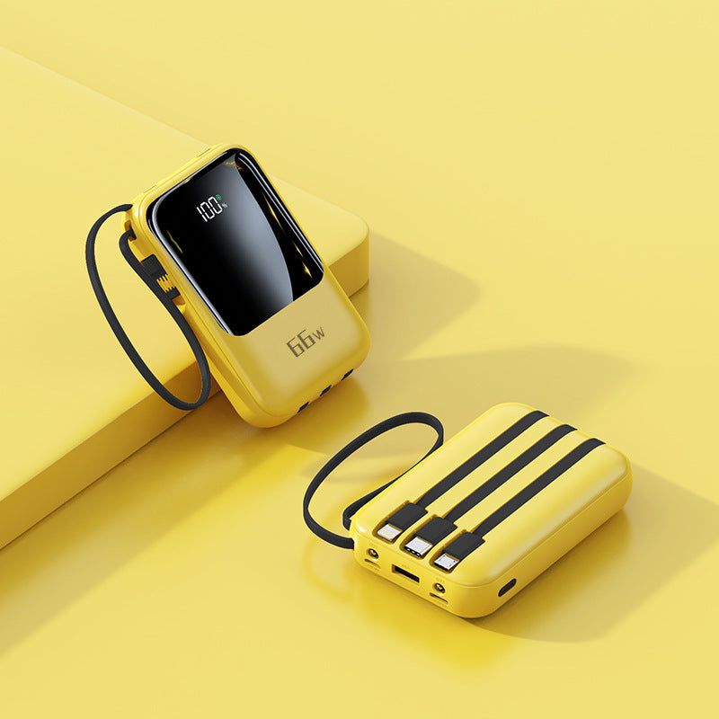 Mobile Cords | Urban-Mini 5K – Ultra-Portable 66W Super Fast Charge Power Bank-Large Capacity Power Bank-Mobile Cords-Color:Yellow-Power Capacity:5000 MA-Dropshipman
