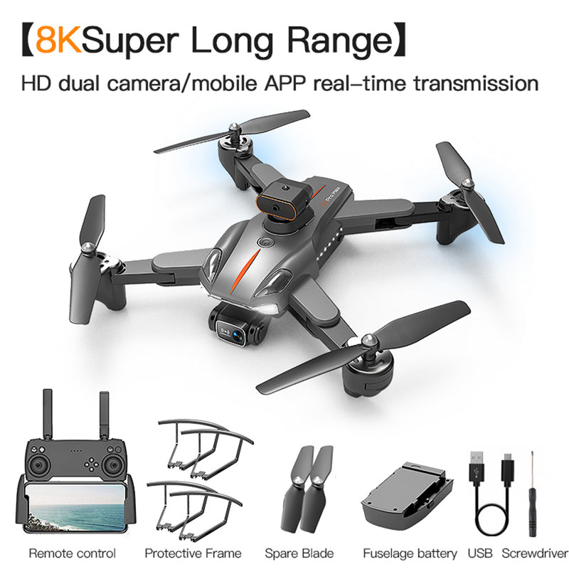 XT2 Pro 8K Foldable Drone - 360° Obstacle Avoidance with Optical Flow Stability & 50x Zoom