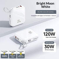 120W Super Fast Charging 20,000mAh High-Capacity Mini Power Bank – Stylish, Portable, Reliable Extra Battery Pack