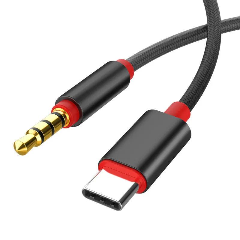 Audio Cable Headphone Car Adapter Cable – High-Quality Durable Audio Connector for Headphones and Car Stereo Systems-iPhone Auxiliary Cable-Mobile Cords-Color:Black-length:1M-Dropshipman