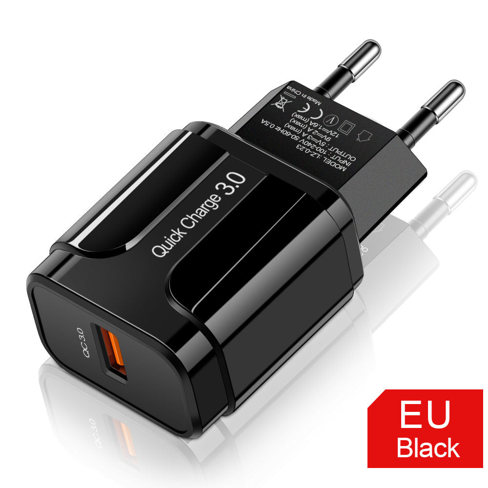 Mobile Cords | Urban-Global – Universal EU/US Travel Wall Charger Adapter-Large Capacity Power Bank-Mobile Cords-Color:EU black-Dropshipman