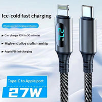 PD Smart 3-in-1 Super-Fast Charging & Data Cable with Digital Display