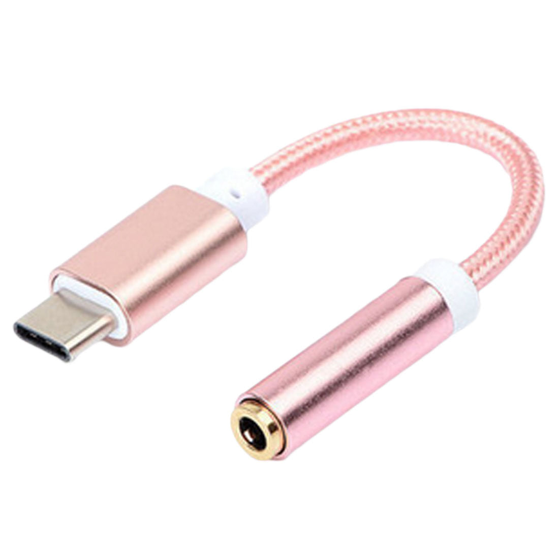 Mobile Phone Headphone Audio Adapter Cable – High-Quality Audio Conversion Cable for Smartphones and Headphones-Type C to 3.5MM Audio Cable-Mobile Cords-Color:Rose Gold-Model:Type C-Dropshipman