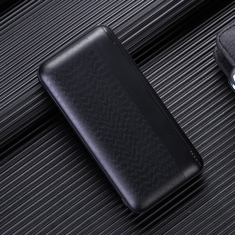 10,000mAh Ultra-Thin Portable Power Bank with LED Light Display Screen for Vest or Coat – Compact Mobile Power Source-Large Capacity Power Bank-Mobile Cords-Color:Black-Power Capacity:10000 MA-Dropshipman