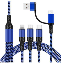 Fast Charging 5-in-1 Data Cable – One Cable with Three Connectors for Simultaneous Charging